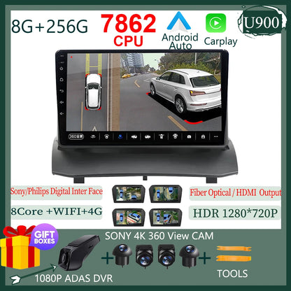 Android pour Ford Fiesta MK7 2009 - 2017 haute performance CPU tactile vidéo Bluetooth stéréo QLED écran Carplay vidéo DSP DVD
