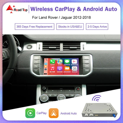 Carplay sans fil Android Auto pour Land Rover/Jaguar/Range Rover/Evoque/Discovery 2012-2018 lecteur de voiture de Navigation multimédia