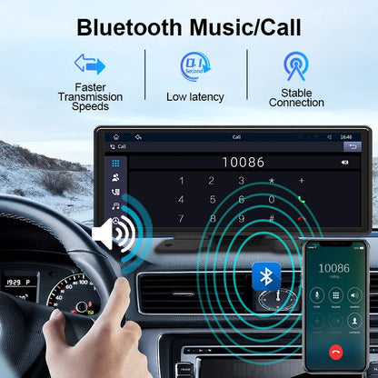 10.26 "voiture miroir Radio multimédia lecteur vidéo universel sans fil Carplay Android Auto écran avec Bluetooth AUX USB