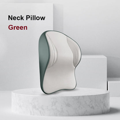 Coussin de nuque et support lombaire en mousse à mémoire de forme pour voiture, soulage le cou et le bas du dos, facile à installer, disponible en plusieurs couleurs