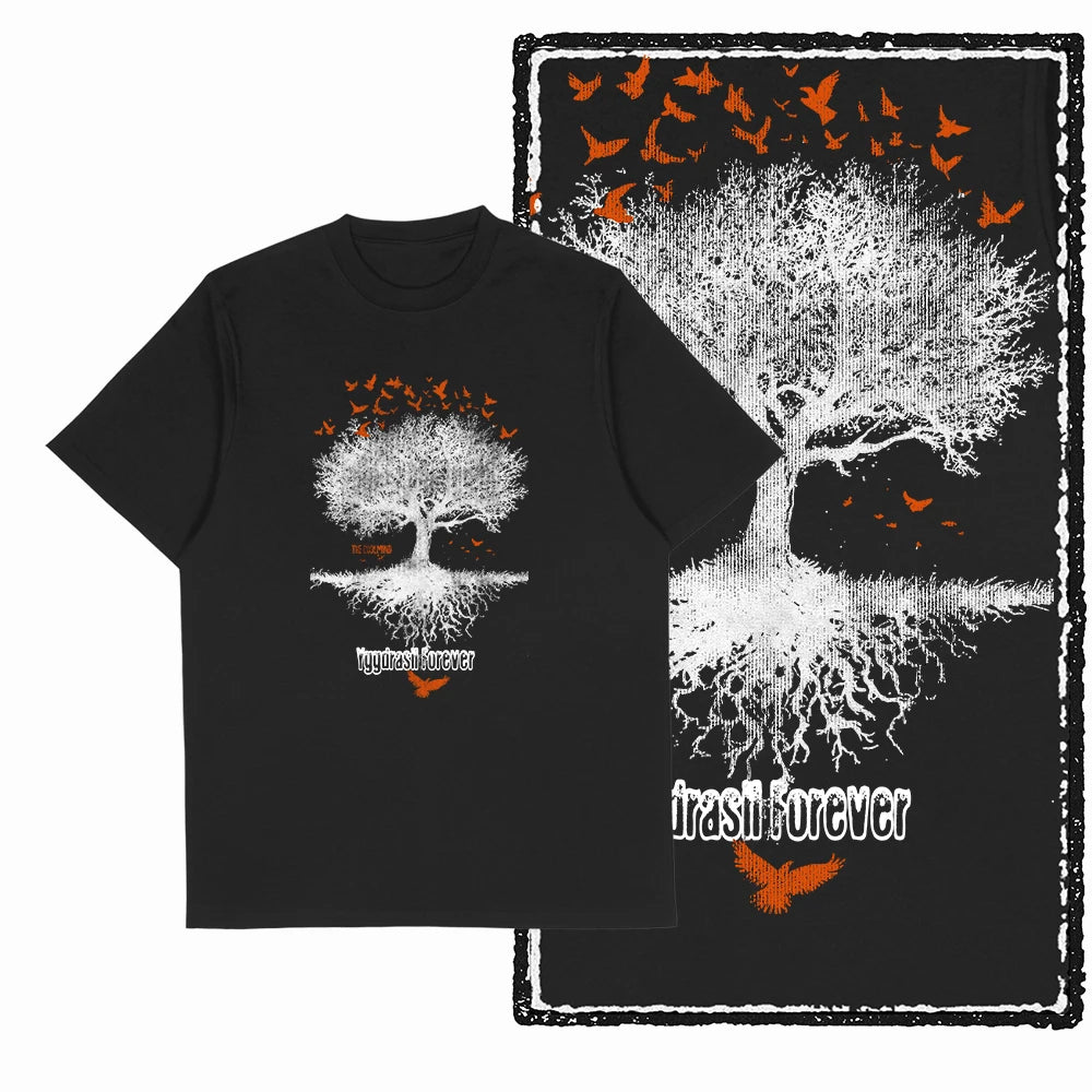 Coolmind MAX yggdrasil printed Exclusive graphic men T shirt 100% cotton big size streetwear men tshirt cool t-shirt tee shirts