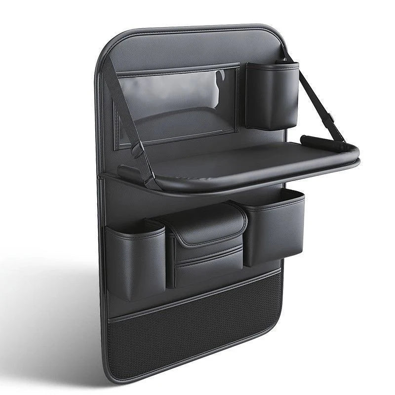 Sac de rangement pour dossier de siège de voiture, 1 pièce, grande capacité, multi-poches, organisateur de siège arrière, Table à manger pliable, plateau de tablette, sac suspendu