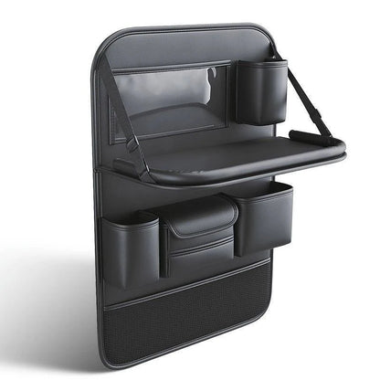Sac de rangement pour dossier de siège de voiture, 1 pièce, grande capacité, multi-poches, organisateur de siège arrière, Table à manger pliable, plateau de tablette, sac suspendu