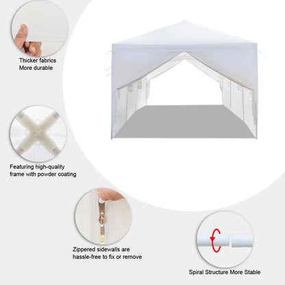 Nouvelle Tente de Réception Extérieure 3x9m pour Mariages, Événements et Traiteur avec 8 Murs