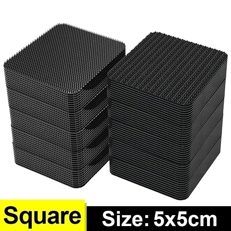 Autocollants en fibre de carbone pour tapis de voiture, double face, haute adhérence, patchs pour tapis de sol, tapis de pied pour la maison, bandes coordonnantes, nouveaux patchs