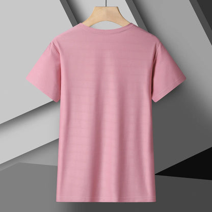 T-Shirt de course réfléchissant pour femmes, haut de Sport en soie glacée à haute élasticité, respirant, à séchage rapide, pour l'été, Cool, T-Shirt actif à manches courtes