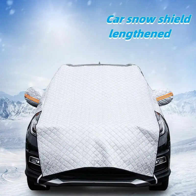 Bouclier de neige pour voiture, pare-brise avant, couverture contre la neige, le gel et le gel, fenêtres en hiver avec housse de vêtements épaisse en hiver