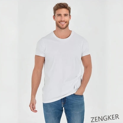 T-shirt d'été à manches courtes pour hommes, col rond, demi-manches, grande taille, en coton, couleur unie, hauts surdimensionnés 12XL, 10XL 9XL