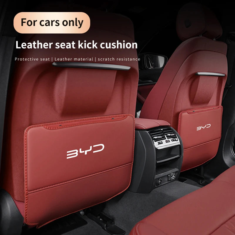 Pour BYD Atto 3 Tang F3 E6 Yuan Plus Song Max F0 Qin G3 I3 Han siège de voiture stockage arrière dossier Anti-usure coussin Anti-coup de pied