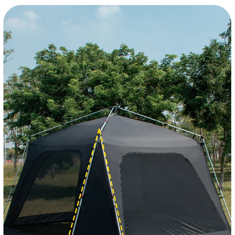 Tente de camping instantanée octogonale Sonuto, grande tente familiale avec structure en aluminium, résistante au vent et à l'eau, abri solaire pour la plage
