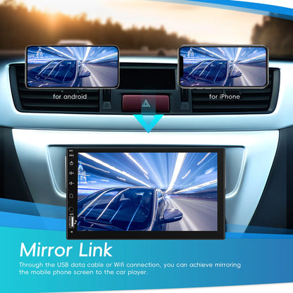 LeeKooLuu 1 Din 7 "HD universel voiture lecteur MP5 Bluetooth FM Radio sans fil Carplay Android Auto lecteur multimédia USB/SD/AUX-IN