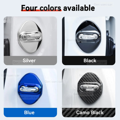 Pour ZEEKR 7X EV 2025 2026 accessoires serrure de porte de voiture protéger couvercle emblèmes boîtier en acier inoxydable décoration Protection