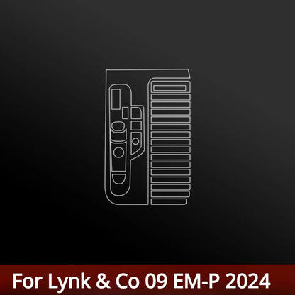 Film transparent en TPU pour accessoires d'intérieur Lynk & Co 09 EM-P 2024, panneau d'engrenage, Console centrale GPS, Protection PPF anti-rayures