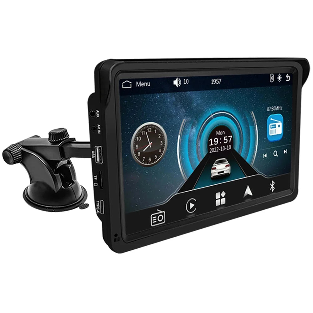 Lecteur DVD de voiture à écran tactile de 7 pouces, système de navigation de voiture, autoradio MP5, stéréo, écran IPS, Bluetooth, lien miroir, type-c universel