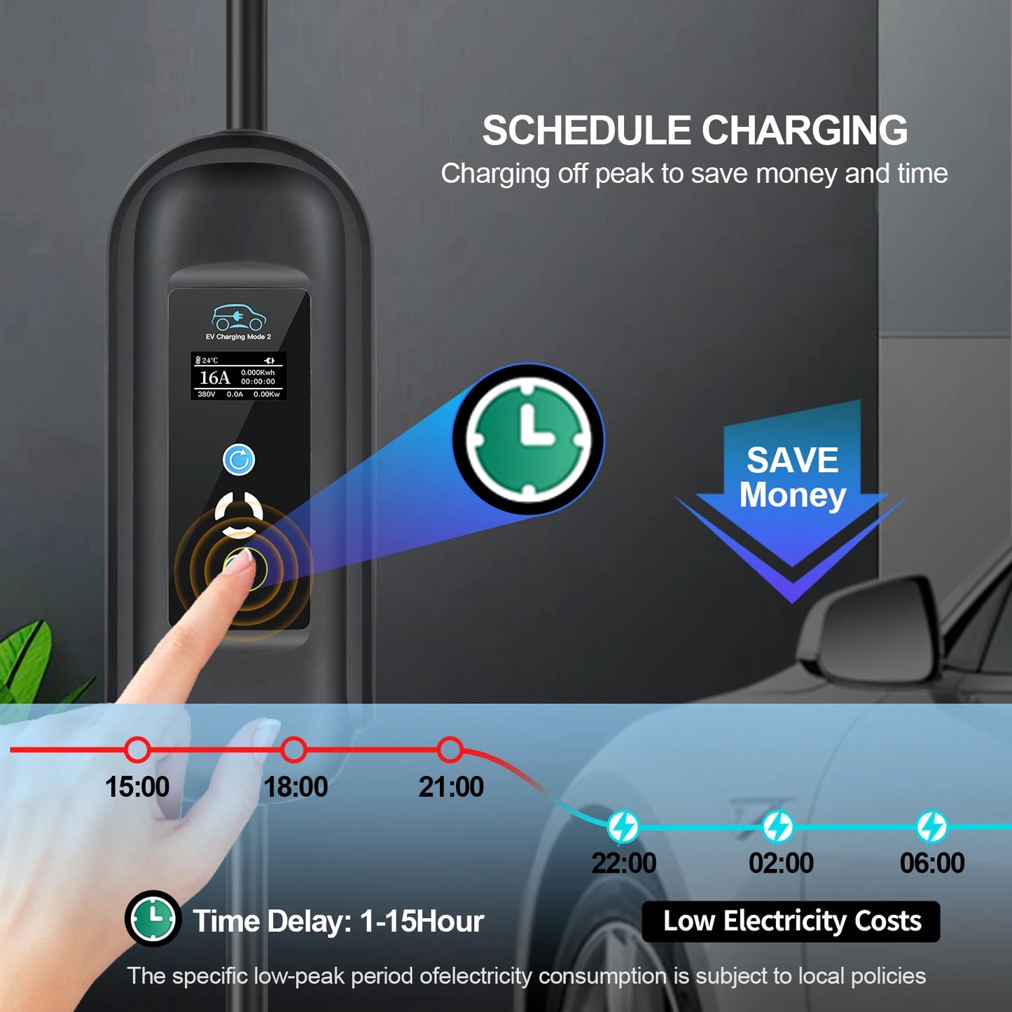 Kolanky Vope2 Sister-Chargeur EV portable, câble de charge EVSE, prise CEE pour voiture électrique, 16A, 11KW, longueur totale 5m, 3 phases