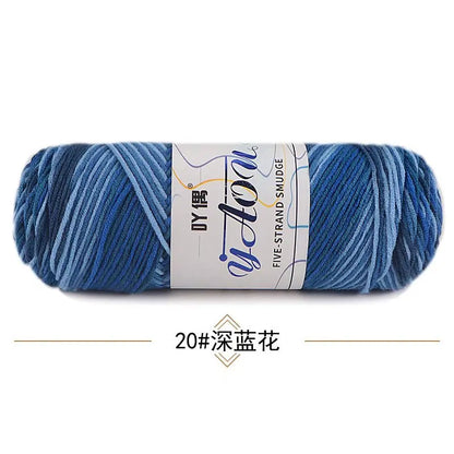 Fil à tricoter à la main en coton au lait coloré, 100g, section teinte au Crochet, ligne de fil, couverture, châle, chapeau, chaussettes, 200 mètres, 1 pièce