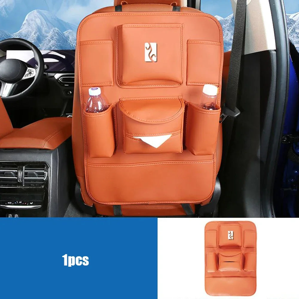 Cuir pour BYD YangWang U8 U9 2025 siège de Console centrale de voiture placer des articles sac en papier de rangement organisateur rangement sac à dos garniture