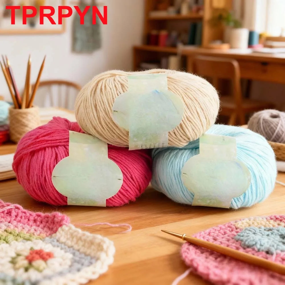 Fil à tricoter doux 100% coton, 2 pièces, fil au Crochet pour tricot, pull, couverture, gants, chapeau, écharpe, crochet, sac amigurumi, pantoufle