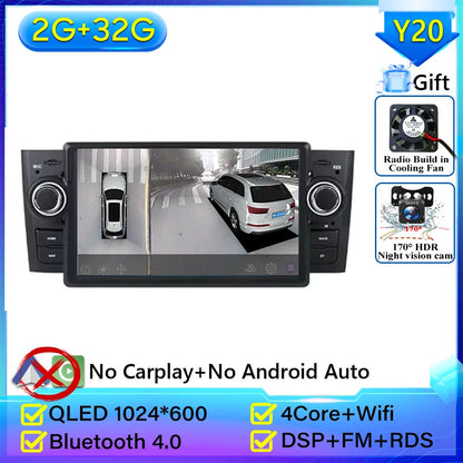 Pour Fiat Grande Punto Linea 2007-2012 autoradio Navigation GPS Android Auto stéréo écran vidéo Carplay vidéo 2K No 2din