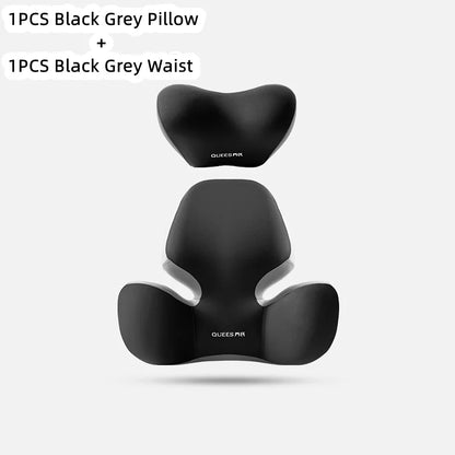 High Quality Universal Car Headrest Cushion Car Seat Neck Pillow Perforated Leather Breathable Lumbar Support Car Pillow