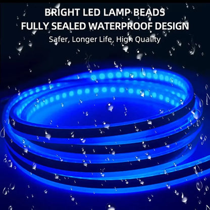 LED feux de jour balayage démarrage capot de voiture lumières décoratives DRL Auto moteur capot Guide lampe d'ambiance décorative 12V blanc