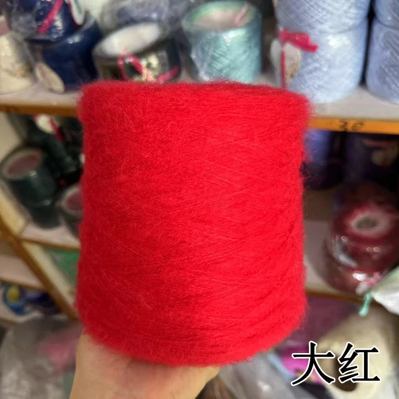 1 régiment de 500 grammes de laine Mohair ultra douce près du corps sans collant, foulards tricotés à la main, fil de pull