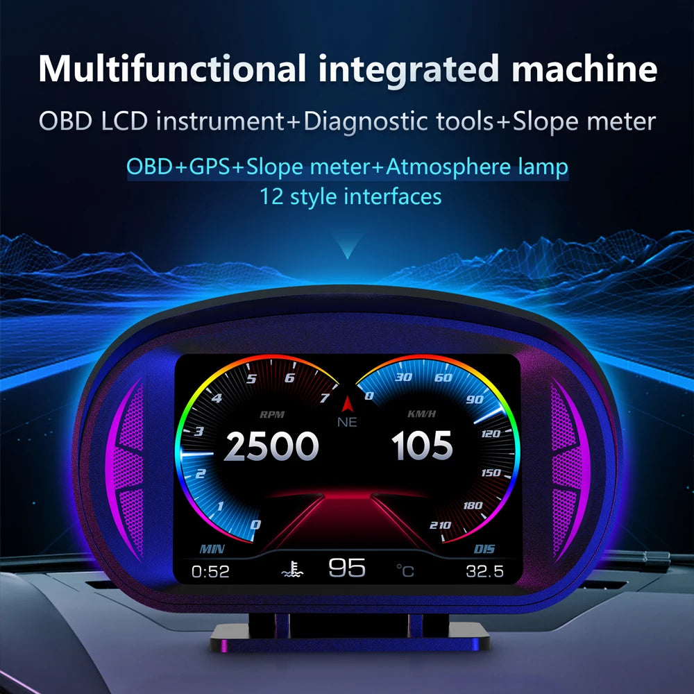 Pour BYD mouettes dauphin e2 e3 e9 Atto 3 Qin Plus Chazor King Seal voiture OBD2 GPS USB HUD affichage tête haute projecteur de pare-brise