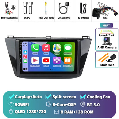 Android 15 Carplay Auto 2K écran autoradio lecteur multimédia pour Volkswagen Tiguan 2 Mk 2016 2017-2019 2 din Autoradio stéréo