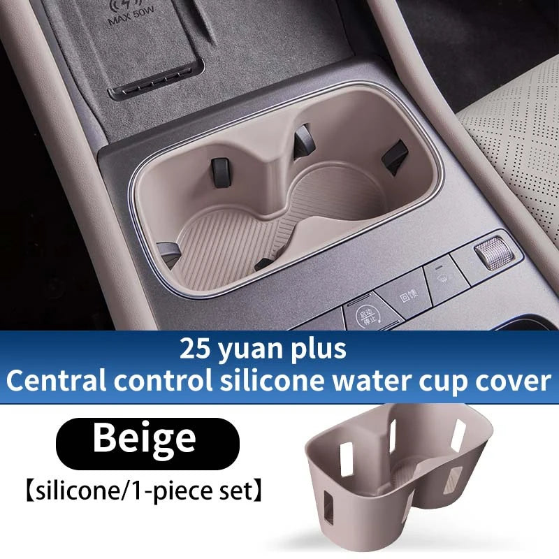 Pour Byd Yuan Plus Atto 3 2025 Console centrale de voiture boîte de rangement inférieure résistant aux rayures étui d'organisation en Silicone accessoires