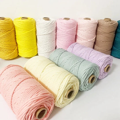 Corde en macramé de 2mm 100M, ficelle de coton, artisanat, couture, tentures murales faites à la main, style bohémien, décoration de maison pour fête de mariage