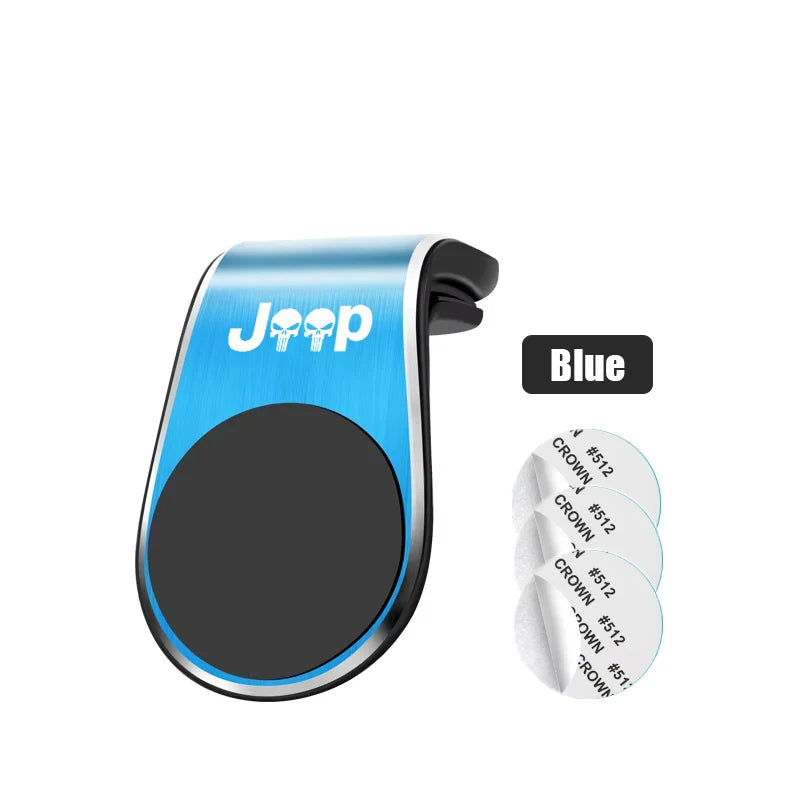 Support magnétique pour téléphone de voiture, Clip de ventilation pour Jeep Renegade Compass Grand Cherokee Wrangler jk Gladiator, accessoires de voiture