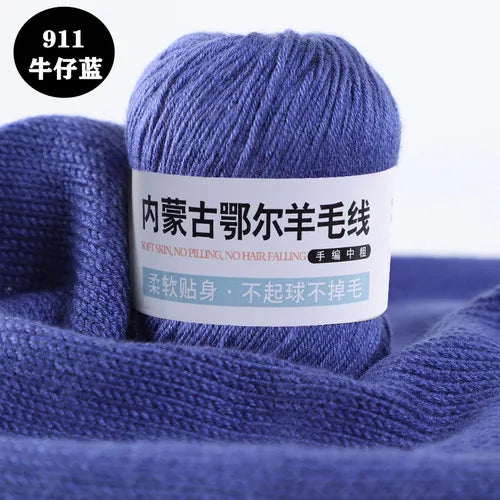 Fil de laine pour enfants, crochet à la main pour chapeaux, écharpes, chandails, optique moyenne, doux pour la peau, doux, 6 rôles, 100 g/ensemble