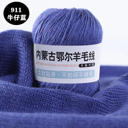 Fil de laine pour enfants, crochet à la main pour chapeaux, écharpes, chandails, optique moyenne, doux pour la peau, doux, 6 rôles, 100 g/ensemble