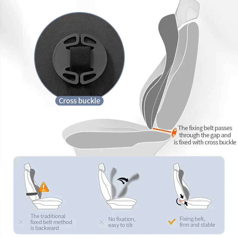 LIVICHEPIN appui-tête de voiture Protection de la taille coussin de dossier de siège de voiture coussin lombaire automatique soutien de la taille coussin de taille intégré