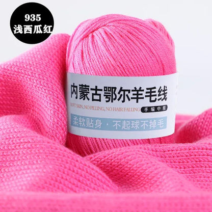 Fil de laine pour enfants, crochet à la main pour chapeaux, écharpes, chandails, optique moyenne, doux pour la peau, doux, 6 rôles, 100 g/ensemble