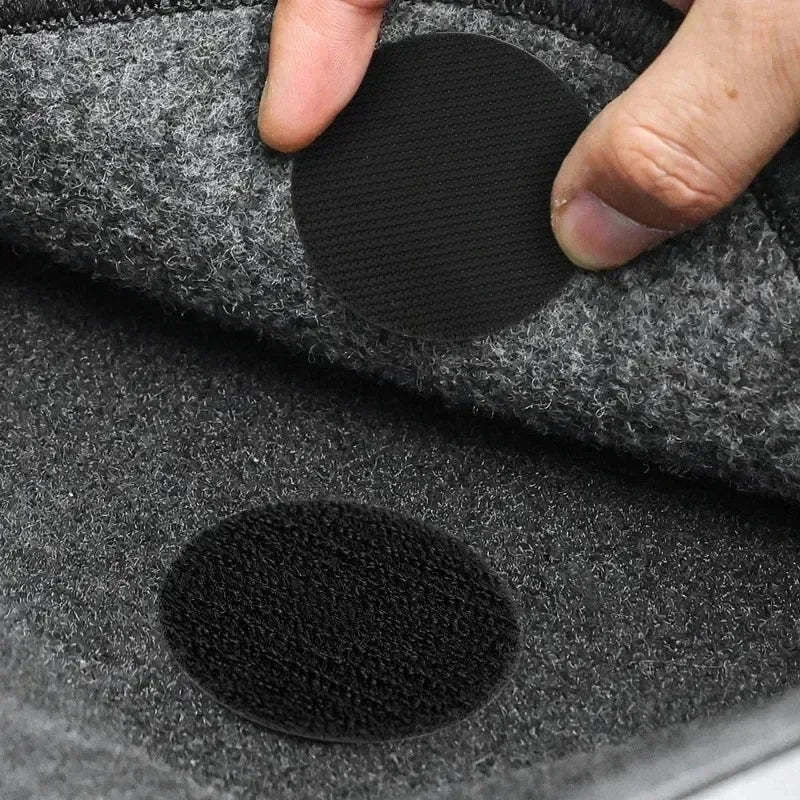 Autocollants en fibre de carbone pour tapis de voiture, double face, haute adhérence, patchs pour tapis de sol, tapis de pied pour la maison, bandes coordonnantes, nouveaux patchs