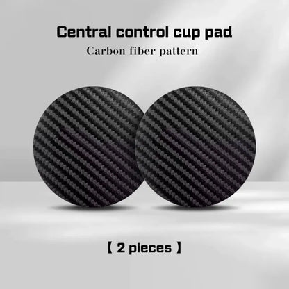 Tapis de dessous de verre d'eau de voiture en Fiber de carbone, antidérapant, accessoire intérieur pour SsangYong Kyron Tivoli Actyon Korando Rexton Torres M200