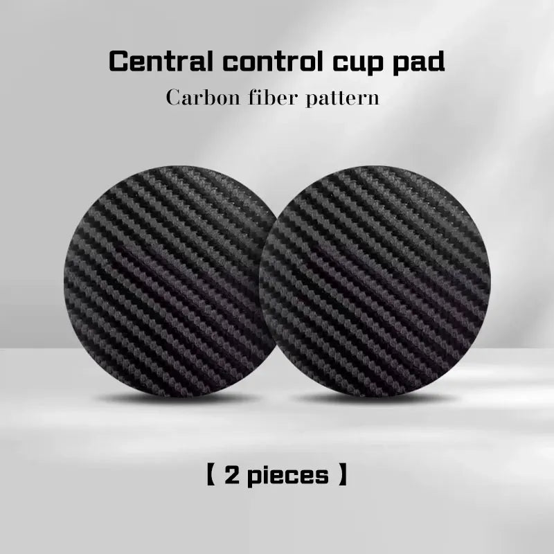Tapis de dessous de verre de voiture en Fiber de carbone, pour JAC S2 J3 Board JS2 S3 JS3 J2 S5 T8 affiner J5 J6 J7 J4, coussin de tasse d'eau, accessoire antidérapant