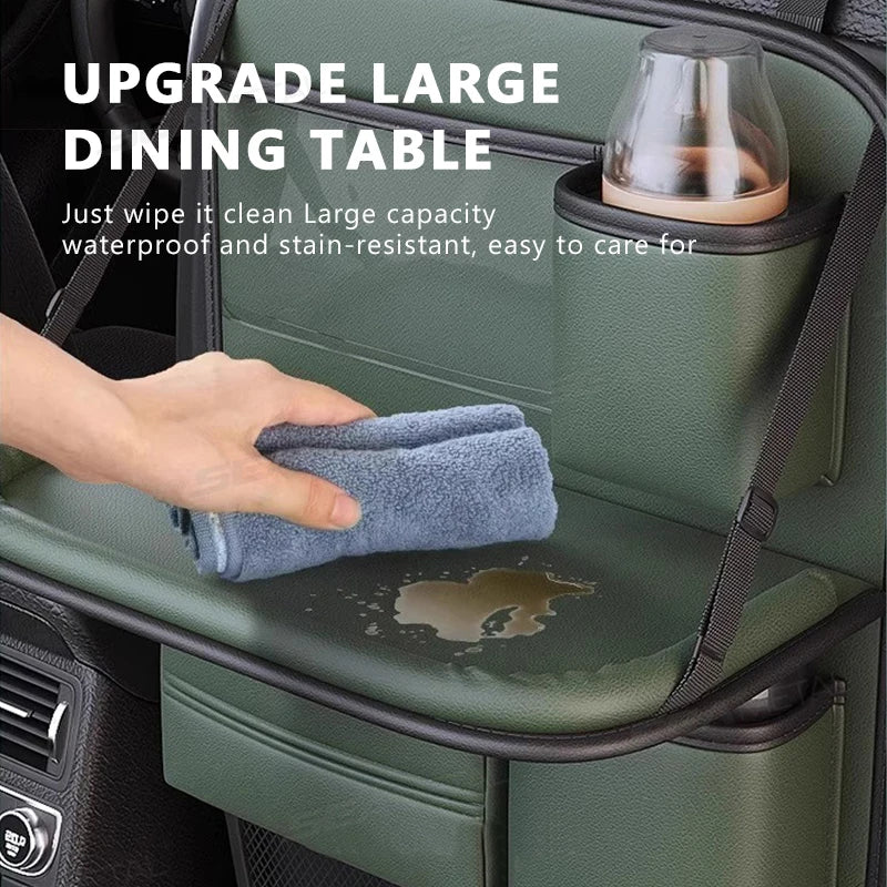 SEAMETAL – sac de rangement pour dossier de siège de voiture, grande capacité, organisateur de siège arrière multi-poches, Table à manger pliable, plateau de tablette, sac suspendu