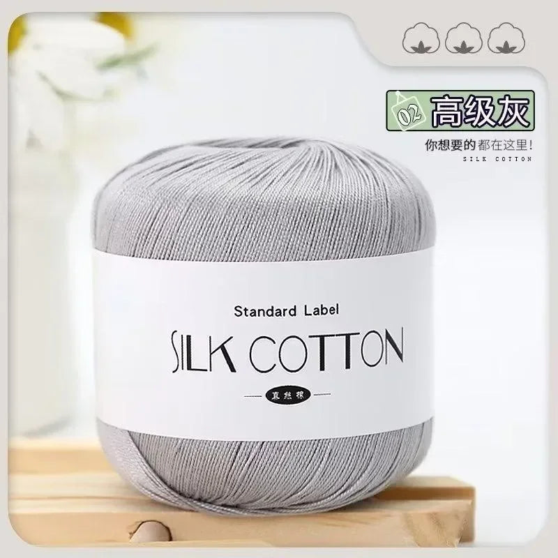 Fil à tricoter chaud et doux pour bébé, 50 g/pièce, dentelle de soie, coton, lait, Crochet, tricoté à la main, fournitures pour tricot à la main, point de croix