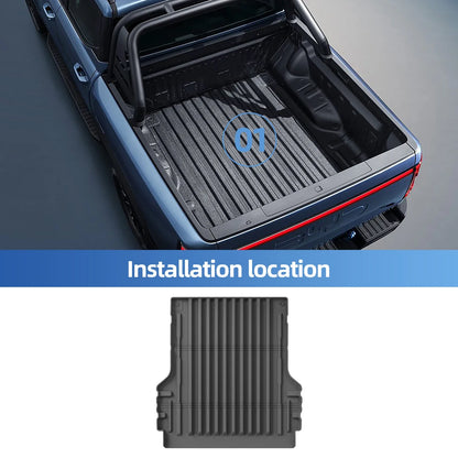 Pour BYD Shark 2025 2024 3D TPE tapis de sol tapis de coffre tous temps imperméable anti-dérapant arrière doublure de chargement tapis coussinets de pied noir