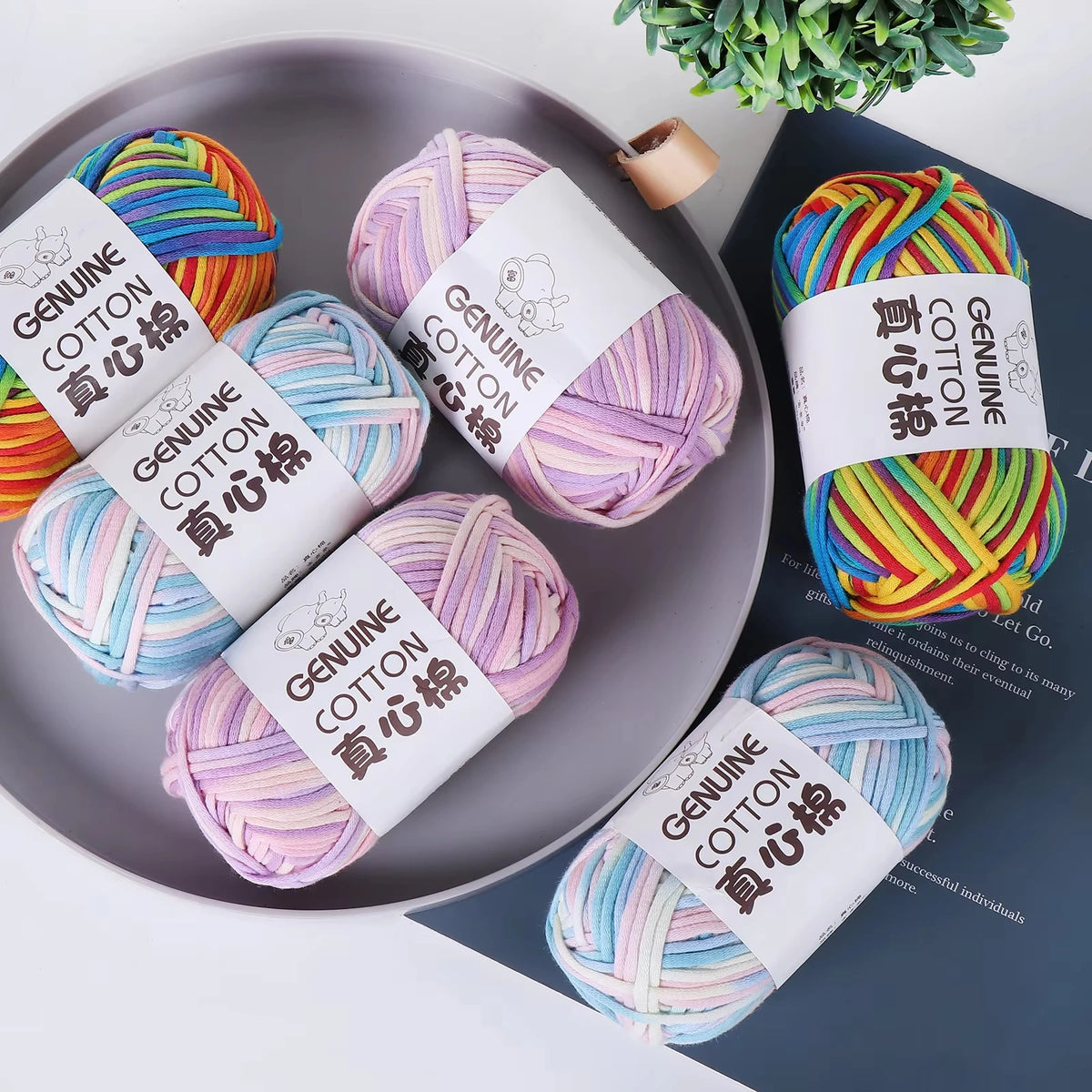 Fil à tricoter en coton et Nylon doux, 50g/boule, 80M, fil à tricoter au Crochet pour débutants avec points de Crochet faciles à utiliser