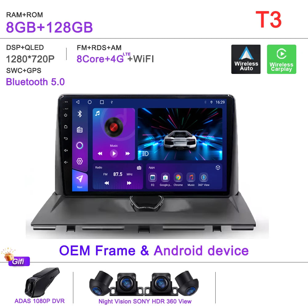 Android 15 autoradio pour Peugeot Expert 2 G9 2007-2017 2 No 2din DVD 5G Navigation stéréo GPS écran tête Carplay multimédia