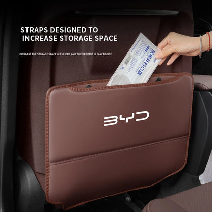 Pour BYD Atto 3 Tang F3 E6 Yuan Plus Song Max F0 Qin G3 I3 Han siège de voiture stockage arrière dossier Anti-usure coussin Anti-coup de pied