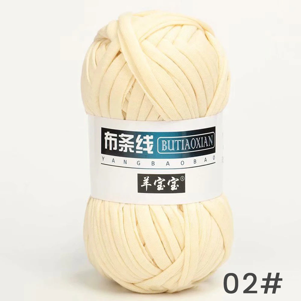 Fil épais de 100g, tissu coloré Super doux, bande de fil pour tricoter à la main, sac tissé, panier de tapis, matériel tricoté à la main, bricolage