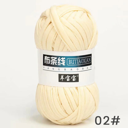 Fil épais de 100g, tissu coloré Super doux, bande de fil pour tricoter à la main, sac tissé, panier de tapis, matériel tricoté à la main, bricolage