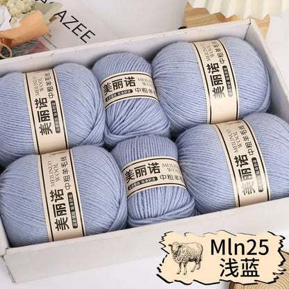 Fil de laine mi-épais pour chaussettes, tricot à la main, pull, pantalon, foulards, vêtements en cachemire mérinos, fil de Crochet doux pour bébé, 500 g/ensemble