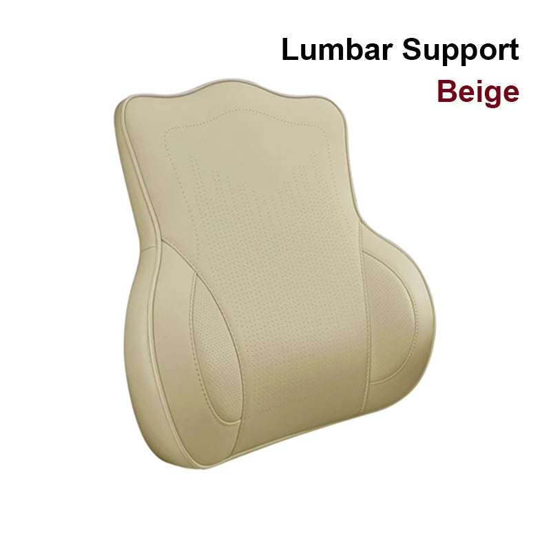 Coussin de nuque et support lombaire en mousse à mémoire de forme pour voiture, soulage le cou et le bas du dos, facile à installer, disponible en plusieurs couleurs