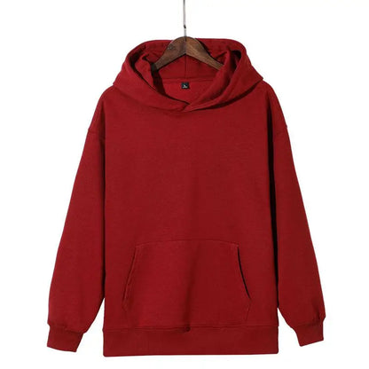 Poids lourd mode hommes sweats à capuche nouveau automne hiver décontracté épais coton hommes haut couleur unie sweat à capuche mâle haut pour femme