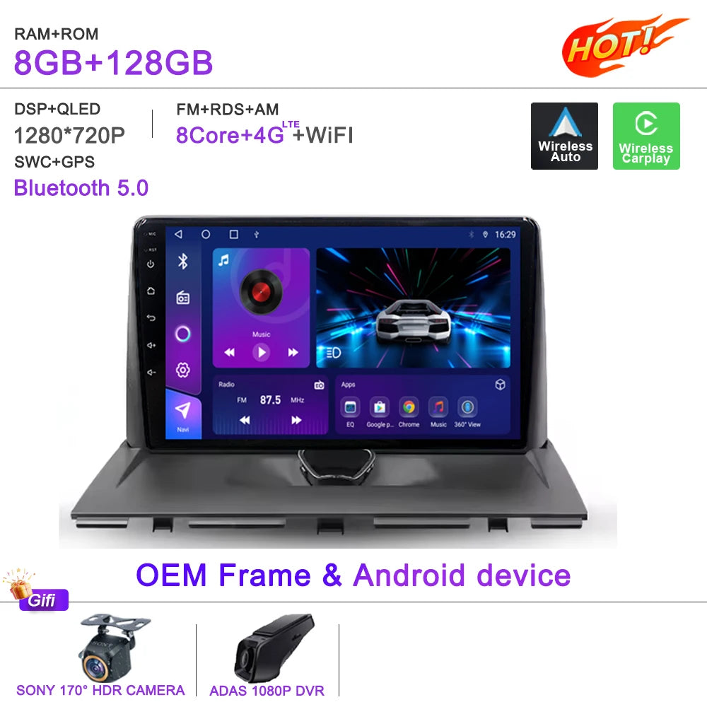 Android 15 autoradio pour Peugeot Expert 2 G9 2007-2017 2 No 2din DVD 5G Navigation stéréo GPS écran tête Carplay multimédia